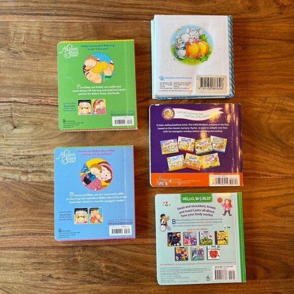 Baby & Toddler Book Bundle x5: Daddy Hugs, Mommy Hugs, Mother Goose, Five Little - Picture 2 of 2